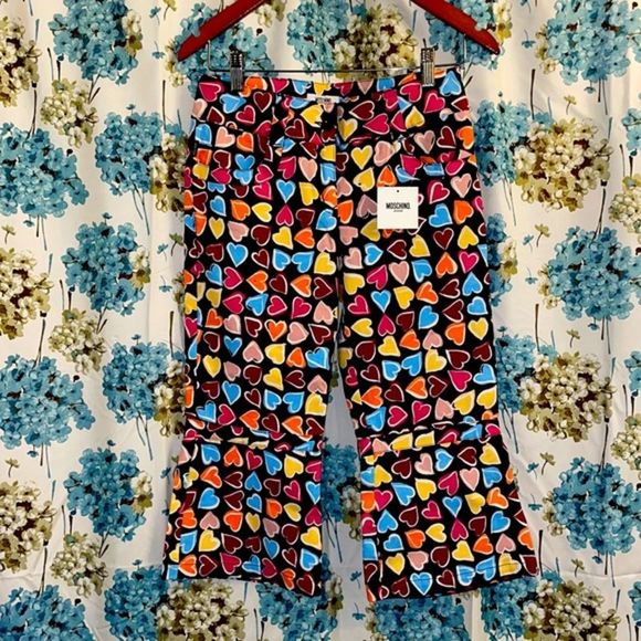Moschino Pants - Moschino jeans heart flood capris